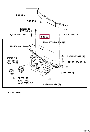 5310148311: решетка радиатора Лексус