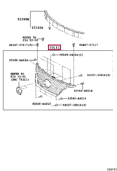 5310148700: решетка радиатора Лексус